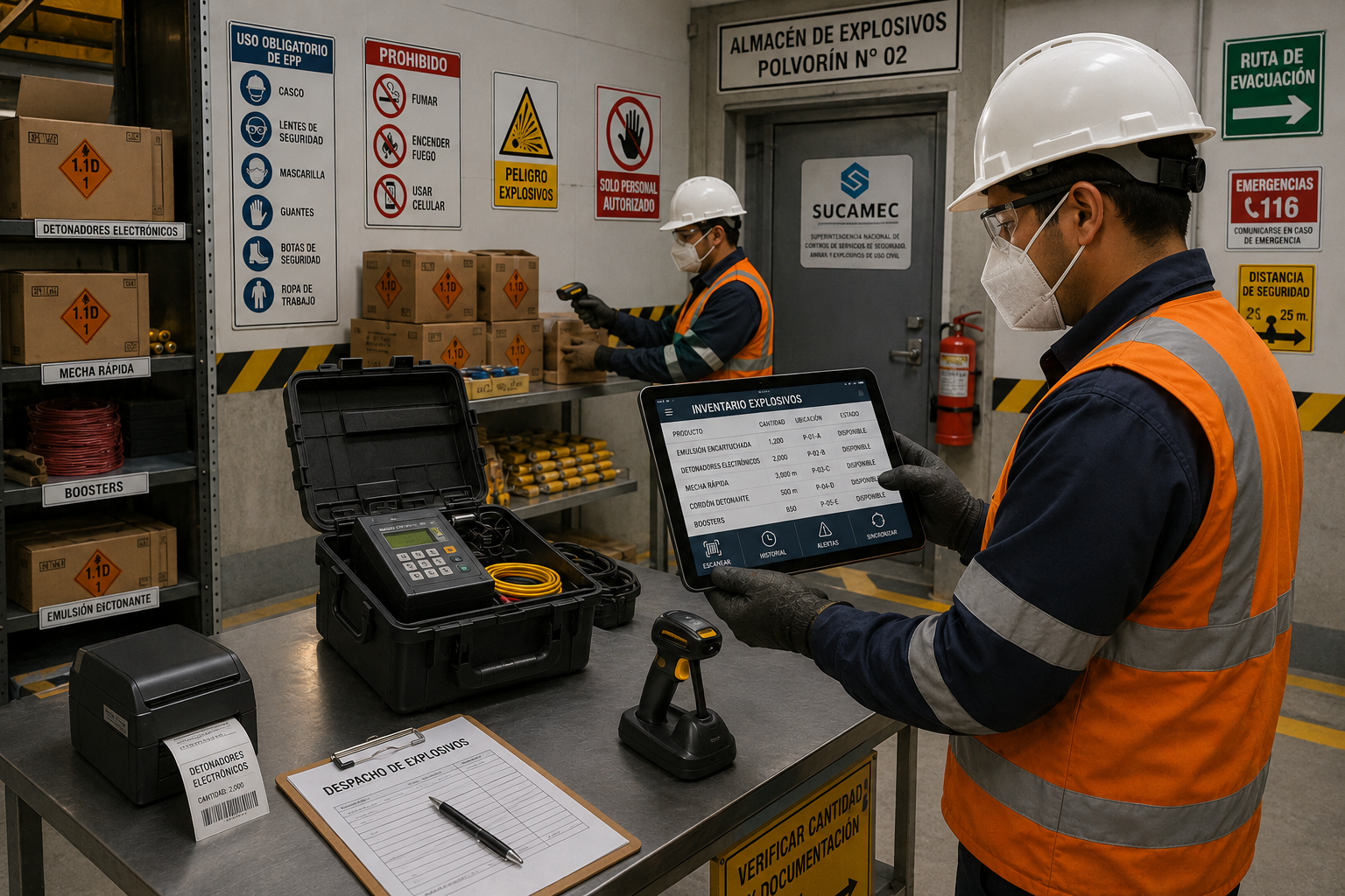 Despacho y control logístico de productos industriales para minería